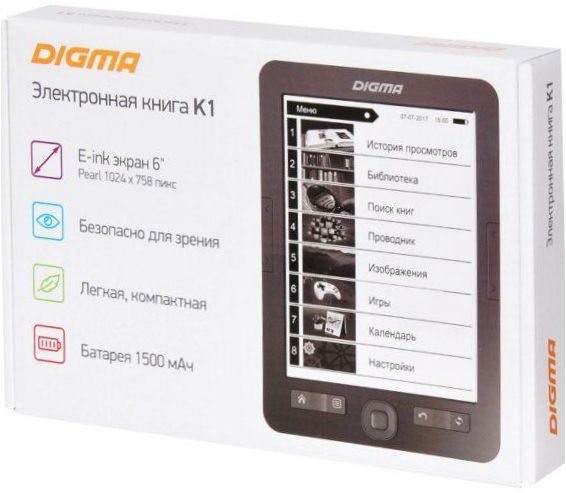 6" DIGMA K1 eBook-Lesegerät