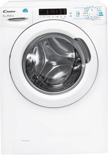 Die Waschmaschine mit Trockner Candy CSWS4 642D/2 - zusätzliche Funktionen: Waagensteuerung, verzögerter Start, Schaumkontrolle, Wahl der Schleuderdrehzahl, Wahl der Waschtemperatur, intelligente Waschsteuerung