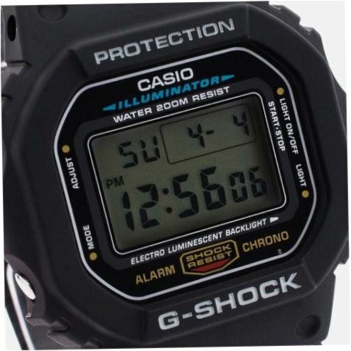 CASIO G-Shock DW-5600E-1V Armbanduhr - Merkmale: wasserdicht, Zeiger mit Hintergrundbeleuchtung