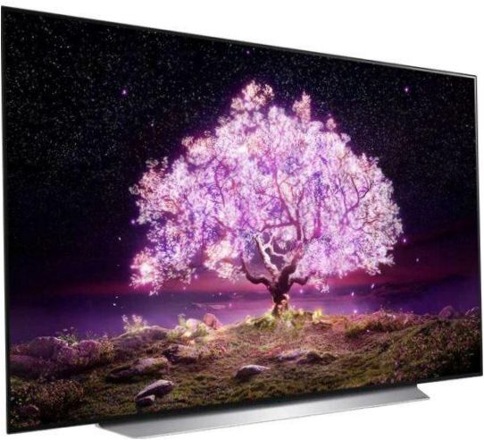 65" LG OLED65C1RLA OLED-Fernseher, HDR (2021), Vanille weiß