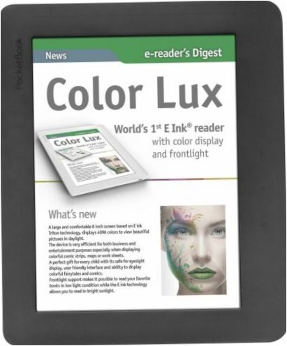 8" PocketBook 801 Color Lux 4GB E-Book - zusätzliche Funktionen: automatische Bildschirmdrehung, Umwandlung von Text in Sprache