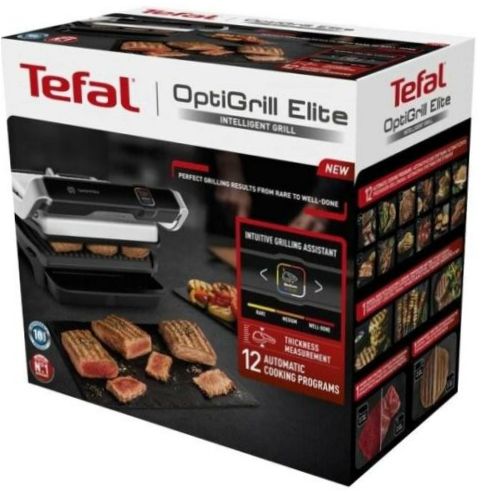 Tefal Optigrill Elite GC750, silber/schwarz