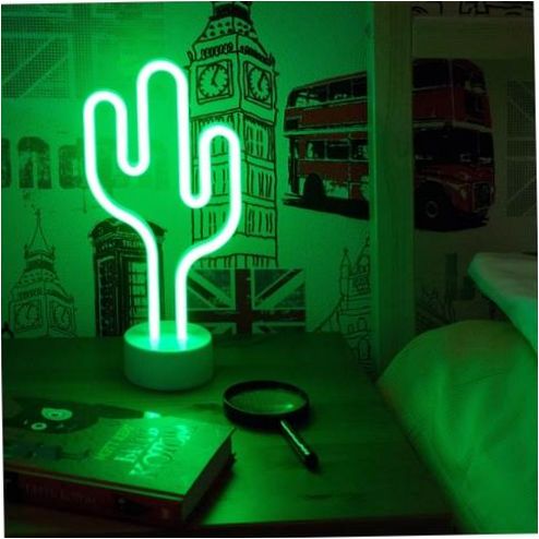 Starot Neon Jolly Cactus LED-Nachtlicht - Eigenschaften: Kabellos