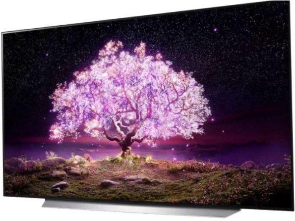 65" LG OLED65C1RLA OLED-Fernseher, HDR (2021), Vanille weiß