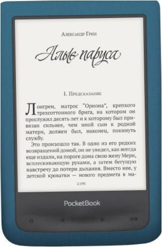 6" PocketBook 641 Aqua 2 8GB e-book - zusätzliche Funktionen: FM-Tuner, Sprachaufzeichnungsgerät