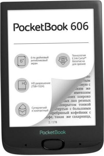 6" PocketBook 606 8GB eBook - Anzeigetyp: Carta