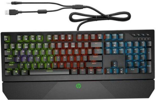 HP Gaming-Tastatur 800 5JS06AA Schwarz USB