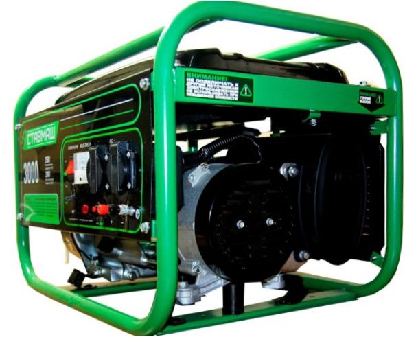 Benzin-Generator Stavmash BG-3000, (2800 Watt) - Inbetriebnahme: manuell