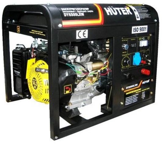 Benzin-Generator Huter DY6500LXW, (5500 W) - Start: manuell, elektrisch