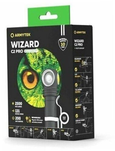 ArmyTek Wizard C2 Pro Magnet USB XHP50.2 (Kaltlicht) schwarz