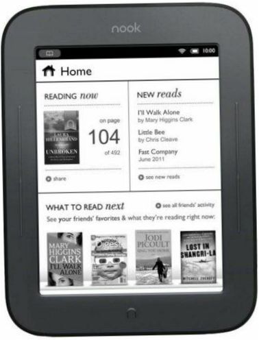 6" Barnes & Noble Nook Simple Touch 2GB eBook - Design-Merkmale: Feuchtigkeitsschutz, integrierte Hintergrundbeleuchtung, Flip-down-Tasten, Touch-Display