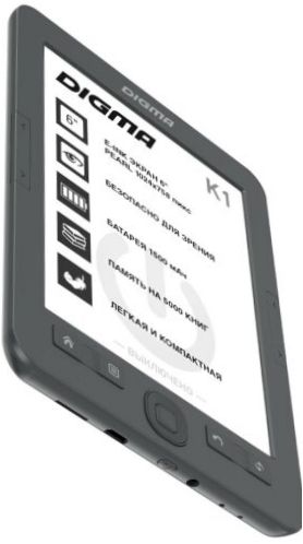 6" E-book DIGMA K1 - Unterstützung für Speicherkarten: microSD, microSDHC, microSDXC
