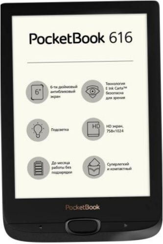 6" PocketBook 616 8GB E-Book - Diagonale: 6" (1024x758, 212 ppi)