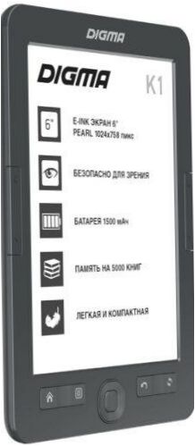 6" DIGMA K1 E-Book - Display-Typ: Pearl HD
