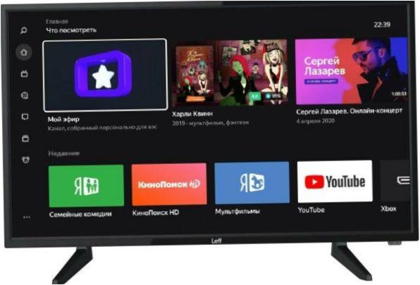 32" Leff 32H520T LED TV (2020) auf Yandex.TV, schwarz