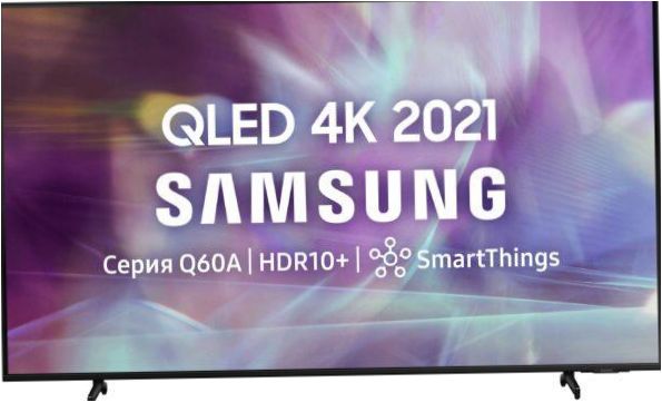 65" Samsung QE65Q60AAU QLED, HDR (2021) TV, schwarz