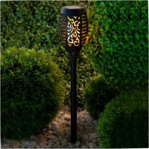 Gartenleuchte ERASF020-33 LED, Rahmenfarbe: schwarz, Farbe des Lampenkopfes schwarz