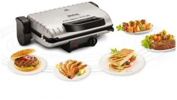 Tefal Minutengrill GC205012, schwarz/Metall