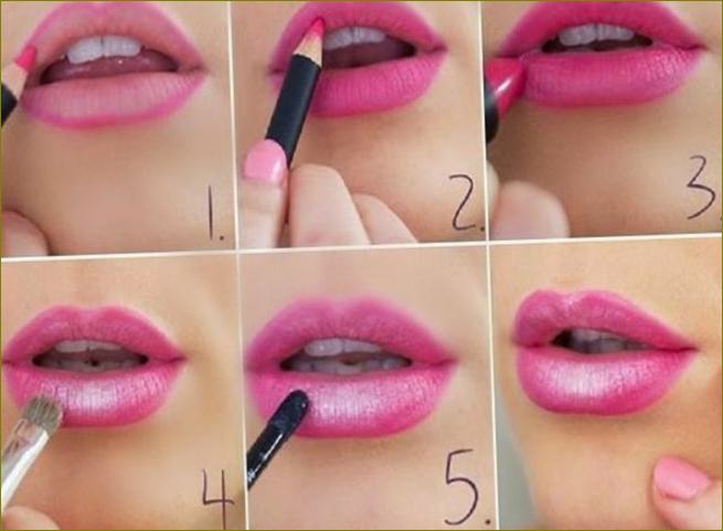 Wie man die Lippen mit Lippenstift optisch verschönert