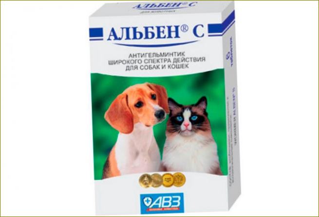 Alben C Tabletten für Hunde für Würmer