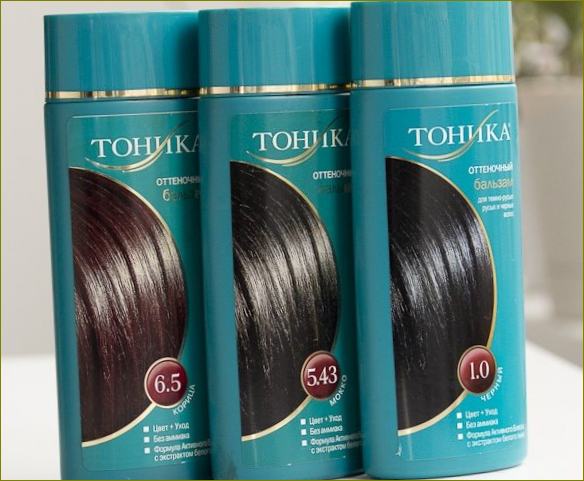 Tonika Tönungsbalsam: Zusammensetzung, Palette, Fotos auf dem Haar. Anleitung, wie man sich bewirbt