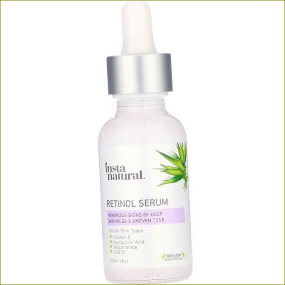 InstaNatural, Retinol Serum, mit Vitamin C Hyaluronsäure, 30 ml