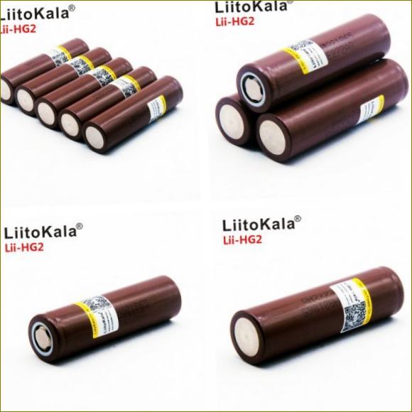 LiitoKala 18650 Lithium-Batterien bis zu 3000 mAh für Taschenlampe, Powerbank, Zigarette