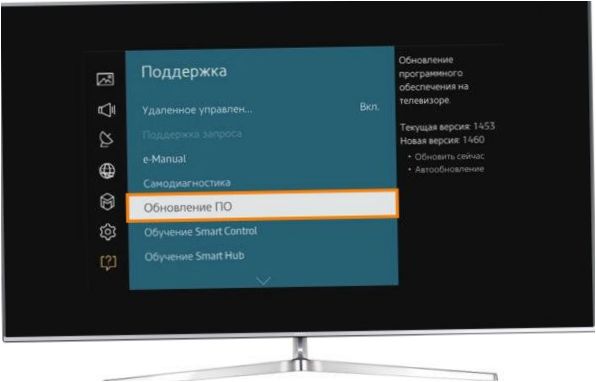 Samsung TV Software-Update-Menü