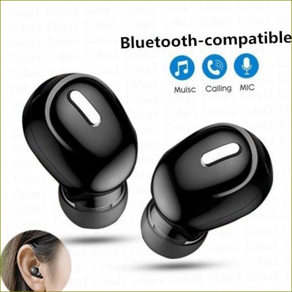 Mini Wireless Bluetooth 5.0 Kopfhörer, Sport Kopfhörer mit Mikrofon, Freisprecheinrichtung, Kopfhörer für Samsung, Huawei, Alle Kopfhörer für Telefon|Kopfhörer und Headsets||AliExpress